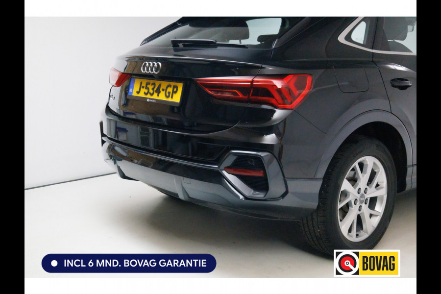 Audi Q3 Sportback 35 TFSI Edition 150 PK | NL Auto | Panoramadak | Leer | 360 camera | El. achterklep Stoelverwarming, Navigatie, App-connect, Lane assist, Cruise, Led verlichting, Regensensor