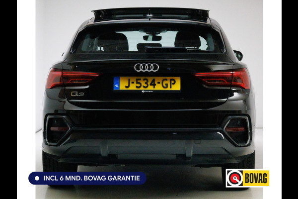 Audi Q3 Sportback 35 TFSI Edition 150 PK | NL Auto | Panoramadak | Leer | 360 camera | El. achterklep Stoelverwarming, Navigatie, App-connect, Lane assist, Cruise, Led verlichting, Regensensor