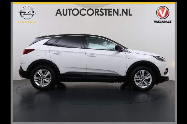 Opel Grandland X T 131PK AUT-8 Trekhaak Navi Camera Ecc Apple Carplay Android Auto Pdc Business Executive Elek.Achterklep Bi-Coulour AGR-Comfort Stoel Lane Assist Isofix Lmv Zwart Dak Keyless Origineel Nederlandse Auto