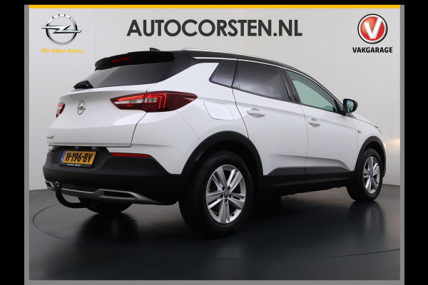 Opel Grandland X T 131PK AUT-8 Trekhaak Navi Camera Ecc Apple Carplay Android Auto Pdc Business Executive Elek.Achterklep Bi-Coulour AGR-Comfort Stoel Lane Assist Isofix Lmv Zwart Dak Keyless Origineel Nederlandse Auto