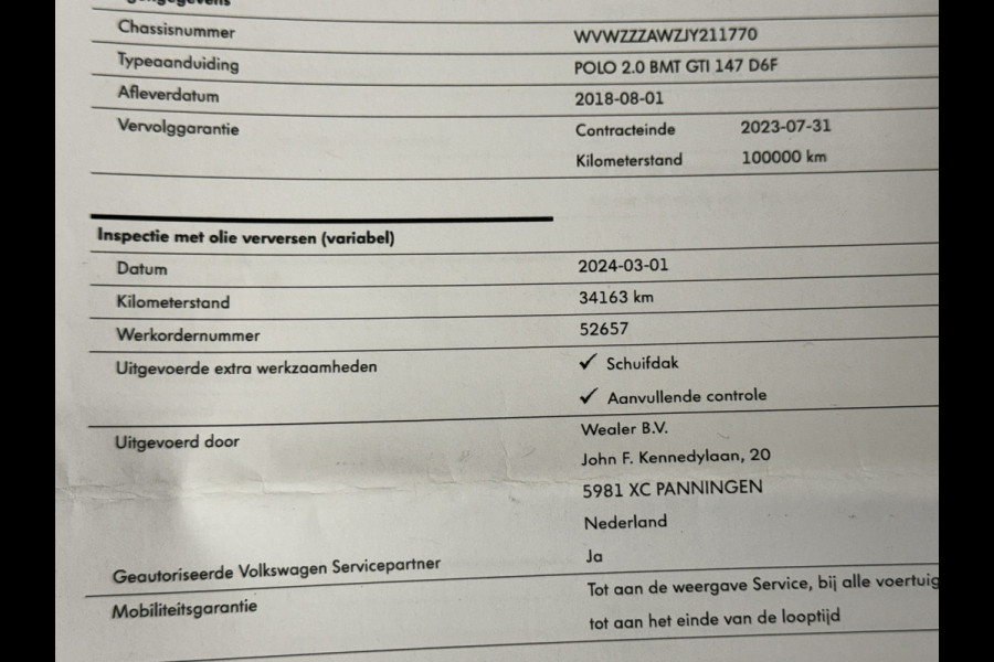 Volkswagen Polo 2.0 TSI GTI Stage 2 LED Adaptive cruise Pano Beats audio Apple / Android Camera en sensoren Dodehoekdetectie