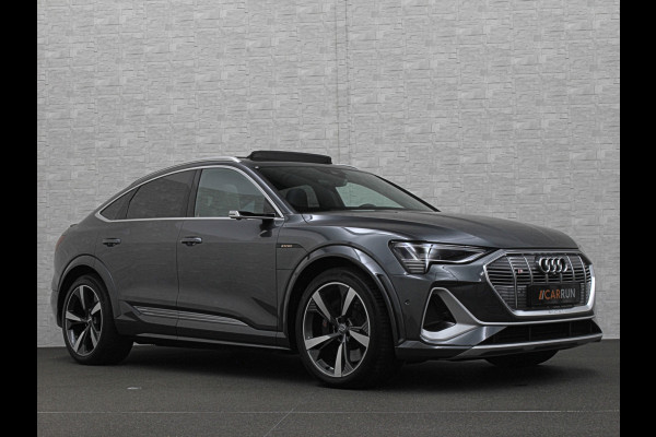 Audi e-tron Sportback S 504pk | RS-Stoelen | Panorama | 360 Camera | Valcona Leder | ACC | B&O Sound | Luchtvering | Soft-Close | Camera Spiegels | Nachtzicht | Keyless-Entry | Head-Up | 4-Zone Clima | Stoelverwarming V+A | Sfeerverlichting | Memory | Carplay |