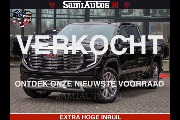 GMC Sierra Denali 6.2 V8 426PK | HUD | ALLE OPTIES | HEAD-UP | LANE ASSIST | 360 CAMERA | VIRTUAL COCKPIT | BLACK LEDER | DUBBELE CABINE | 5 PERSOONS | PICK UP | Voorraad Nr 2561 - 4234