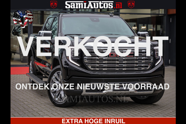 GMC Sierra Denali 6.2 V8 426PK | HUD | ALLE OPTIES | HEAD-UP | LANE ASSIST | 360 CAMERA | VIRTUAL COCKPIT | BLACK LEDER | DUBBELE CABINE | 5 PERSOONS | PICK UP | Voorraad Nr 2561 - 4234