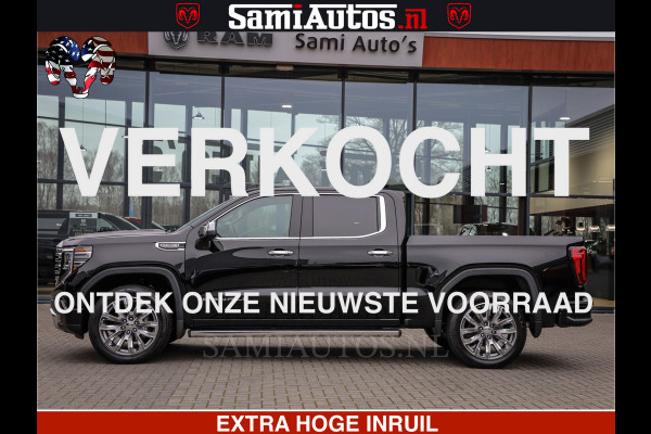 GMC Sierra Denali 6.2 V8 426PK | HUD | ALLE OPTIES | HEAD-UP | LANE ASSIST | 360 CAMERA | VIRTUAL COCKPIT | BLACK LEDER | DUBBELE CABINE | 5 PERSOONS | PICK UP | Voorraad Nr 2561 - 4234