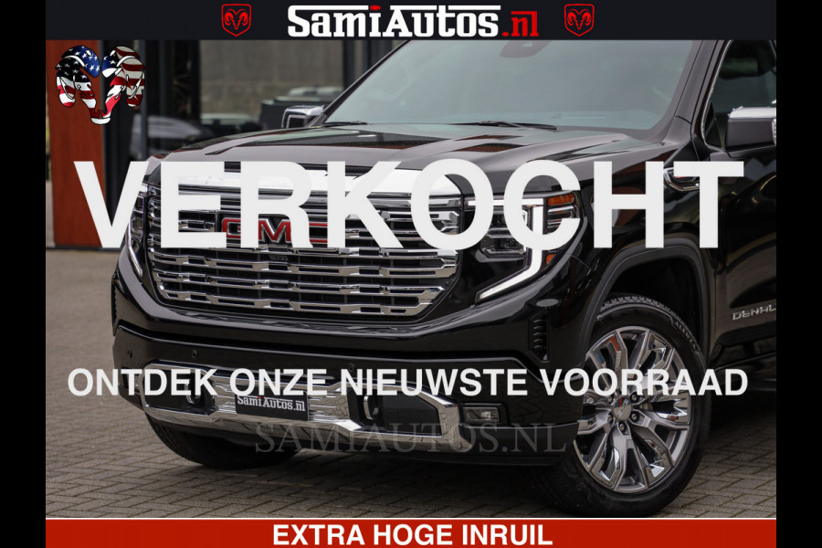 GMC Sierra Denali 6.2 V8 426PK | HUD | ALLE OPTIES | HEAD-UP | LANE ASSIST | 360 CAMERA | VIRTUAL COCKPIT | BLACK LEDER | DUBBELE CABINE | 5 PERSOONS | PICK UP | Voorraad Nr 2561 - 4234