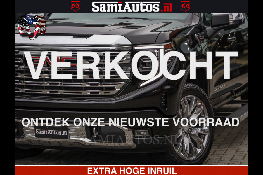 GMC Sierra Denali 6.2 V8 426PK | HUD | ALLE OPTIES | HEAD-UP | LANE ASSIST | 360 CAMERA | VIRTUAL COCKPIT | BLACK LEDER | DUBBELE CABINE | 5 PERSOONS | PICK UP | Voorraad Nr 2561 - 4234