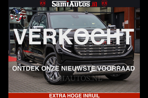 GMC Sierra Denali 6.2 V8 426PK | HUD | ALLE OPTIES | HEAD-UP | LANE ASSIST | 360 CAMERA | VIRTUAL COCKPIT | BLACK LEDER | DUBBELE CABINE | 5 PERSOONS | PICK UP | Voorraad Nr 2561 - 4234