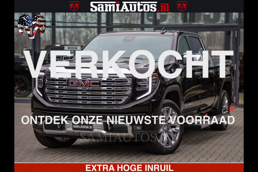 GMC Sierra Denali 6.2 V8 426PK | HUD | ALLE OPTIES | HEAD-UP | LANE ASSIST | 360 CAMERA | VIRTUAL COCKPIT | BLACK LEDER | DUBBELE CABINE | 5 PERSOONS | PICK UP | Voorraad Nr 2561 - 4234