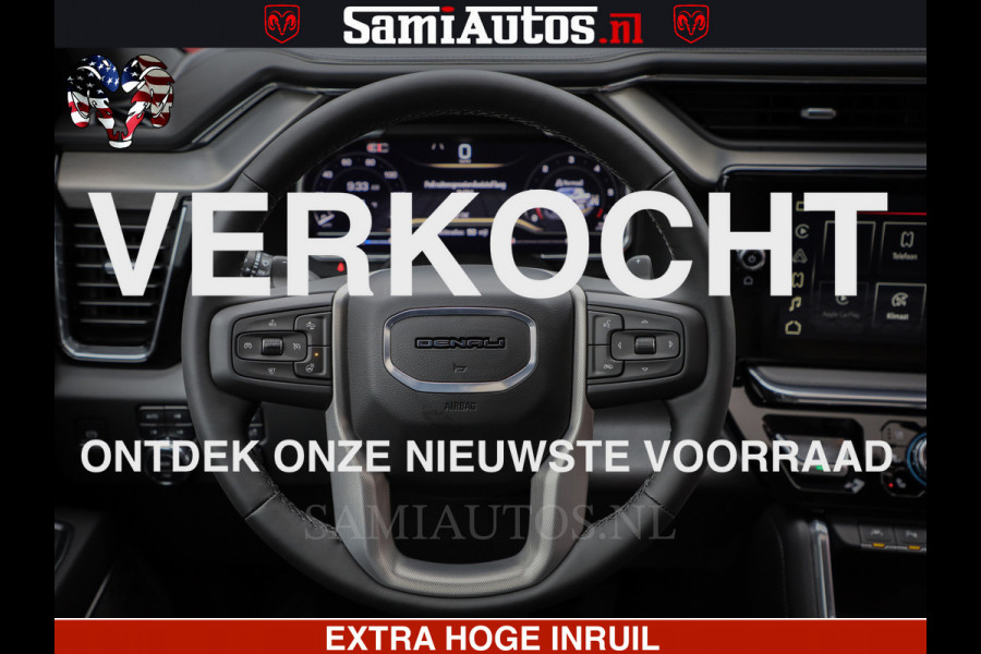 GMC Sierra Denali 6.2 V8 426PK | HUD | ALLE OPTIES | HEAD-UP | LANE ASSIST | 360 CAMERA | VIRTUAL COCKPIT | BLACK LEDER | DUBBELE CABINE | 5 PERSOONS | PICK UP | Voorraad Nr 2561 - 4234