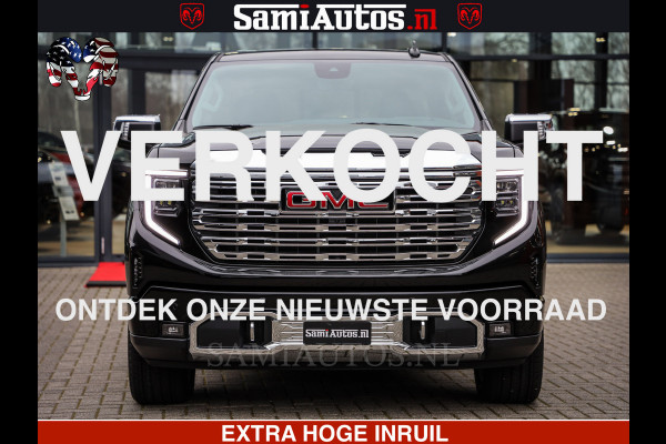 GMC Sierra Denali 6.2 V8 426PK | HUD | ALLE OPTIES | HEAD-UP | LANE ASSIST | 360 CAMERA | VIRTUAL COCKPIT | BLACK LEDER | DUBBELE CABINE | 5 PERSOONS | PICK UP | Voorraad Nr 2561 - 4234