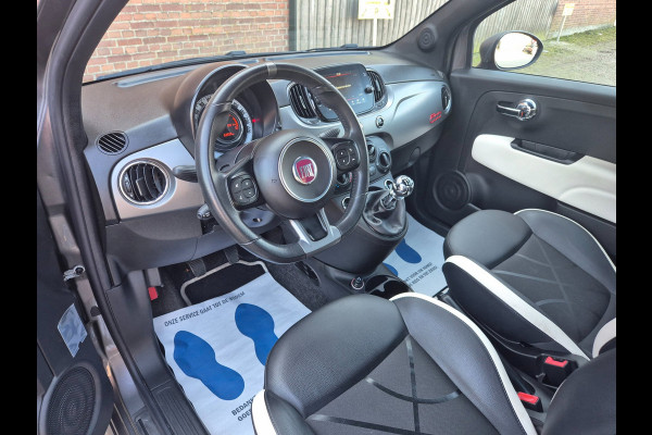 Fiat 500 S 1.2 Sport Carplay, Half leder