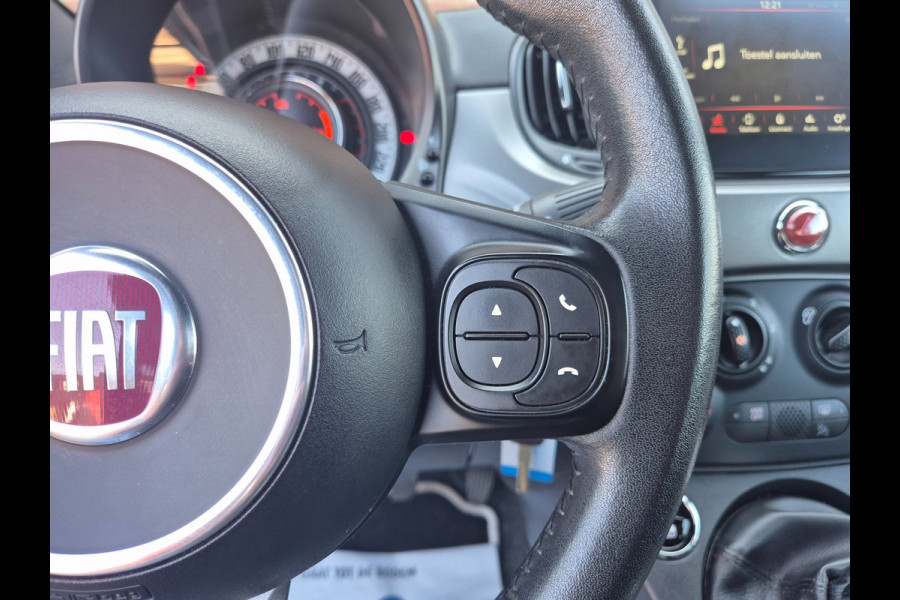 Fiat 500 S 1.2 Sport Carplay, Half leder