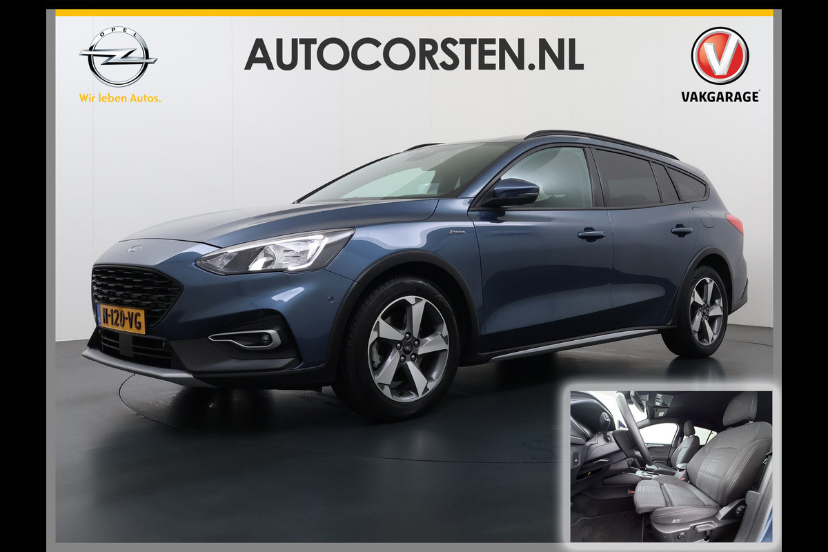 Ford FOCUS Wagon 1.5T 150PK AUT-8 Active X Navi Head-Up Adaptive Cruise Camera Apple Carplay Android Virtual-Cockpit Pdc Ecc Sport Stoelen Busine Elek.Achterklep Privacy Glas Led Isofix Wifi DAB Park-Asist Dodehoek-Asist Lane Assist Virtual Cockpit Keyless 1e Eigenaar Dealeronderhouden orig.NLse auto € 39.000 nieuw!  1.500KG trekvermogen
