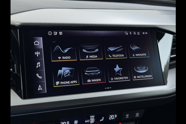 Audi Q4 e-tron 40 204pk AUT. 82kWh Advanced Launch Ed. SOH 97% Warmtepomp Matrix-Led Adaptive-Cruis Audi-Sound System Apple Carplay Android Aut 3 fase laden Stoelverwarming Lmv 20" DAB Bluetooth Elek.Achterklep € 63.000 nieuw Origineel Nederlandse Auto