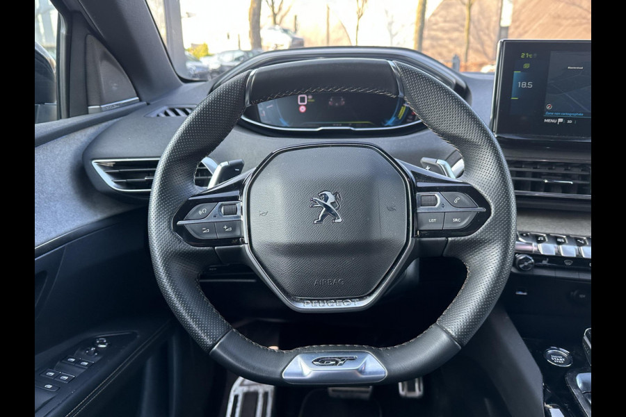 Peugeot 3008 1.6 HYbrid 225 GT PHEV | BLACK OPTIC| FOCAL AUDIO| STOELVERWARMING| CAMERA VOOR+ ACHTER| ADAPTIVE CRUISE CONTROL| DODE HOEK SENSOR| ELEK. ACHTERKLEP| STANDKACHEL