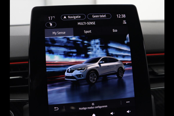 Renault Arkana 1.6 E-Tech Hybrid 145 R.S. Line | Leder/Alcantara | Trekhaak | Stoelverwarming | Adaptive cruise | Camera | Carplay | Keyless | Park Assist | Full LED | Navigatie | Stuurverwarming