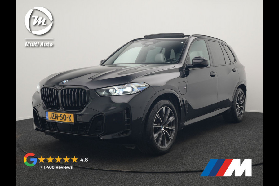 BMW X5 xDrive50e M Sport PHEV 490pk Dealer O.H. | Panodak | Luchtvering | Adaptive Cruise | Head Up | 360 Camera | Harman / Kardon | Lederen Sportstoelen Memory & Verwarmd | Sfeerverlichting | Apple Carplay | Keyless | Blis | 20"L.M | Plug