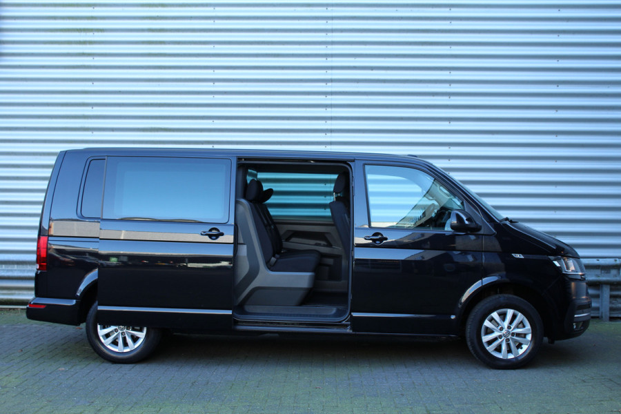 Volkswagen Transporter 2.0 TDI 150pk DSG7 L2H1 Dubbel Cabine Comfortline NL-Auto NAP Airco Cruise Navi Camera 17"LMV Voorruitverwarming Trekhaak 2500kg