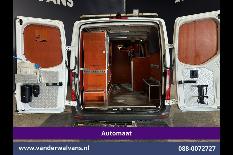 Mercedes-Benz Sprinter 316 CDI 164pk Automaat 3500kg Trekhaak L2H1 Inrichting Euro6 Airco | Omvormer | Camera | Apple Carplay Android Auto, Cruisecontrol, Parkeersensoren, Trilplaat Kraan