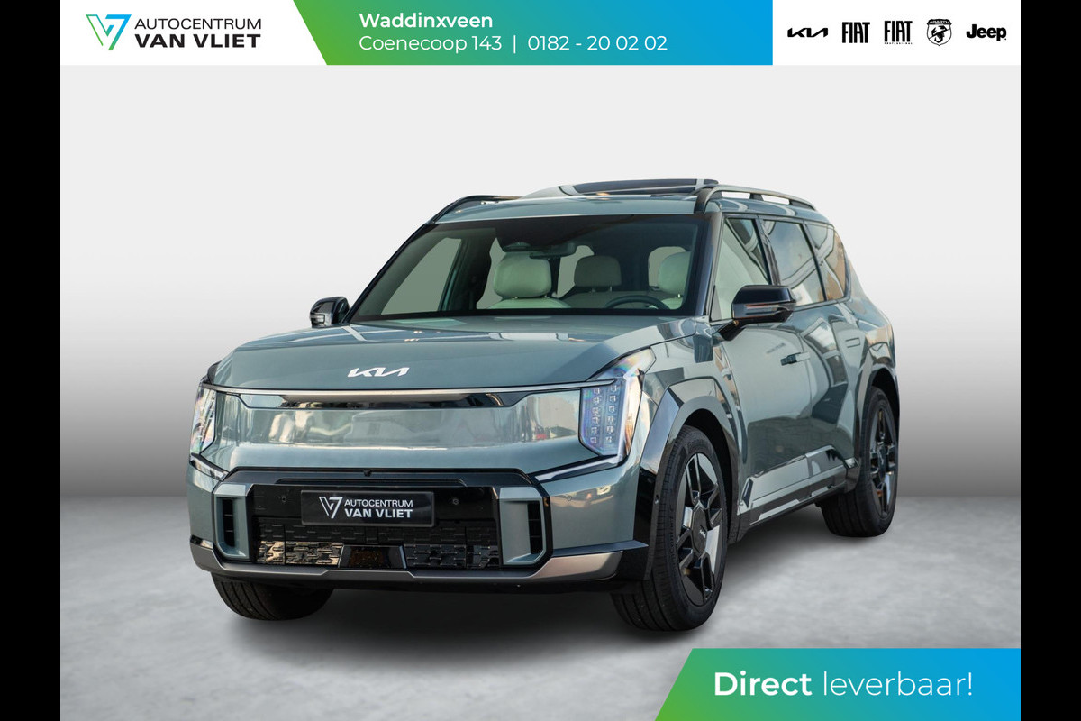 Kia EV9 GT-Line AWD 99.8 kWh | Levering uit voorraad | 7-Pers. | 21" | Head-Up | Stoel-/Stuurverwarming | Premium Audio | Schuif-/kanteldak | Adapt. Cruise | Navi