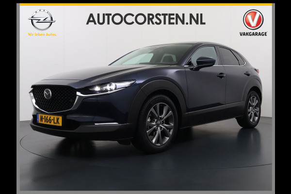 Mazda CX-30 2.0I 187PK Automaat e-Hybrid Luxury Leder Bose®-Audio Adap.Cruise Apple Carplay/Android Auto Navi Ecc Camera Head-Up Display Sky Pdc Elek.Stoel Stoel+Stuurverwarming Elek.Achterklep Dodehoek detector Rijstrooksensor 1e Eigenaar Origineel Nederlandse Auto Zeer compleet!