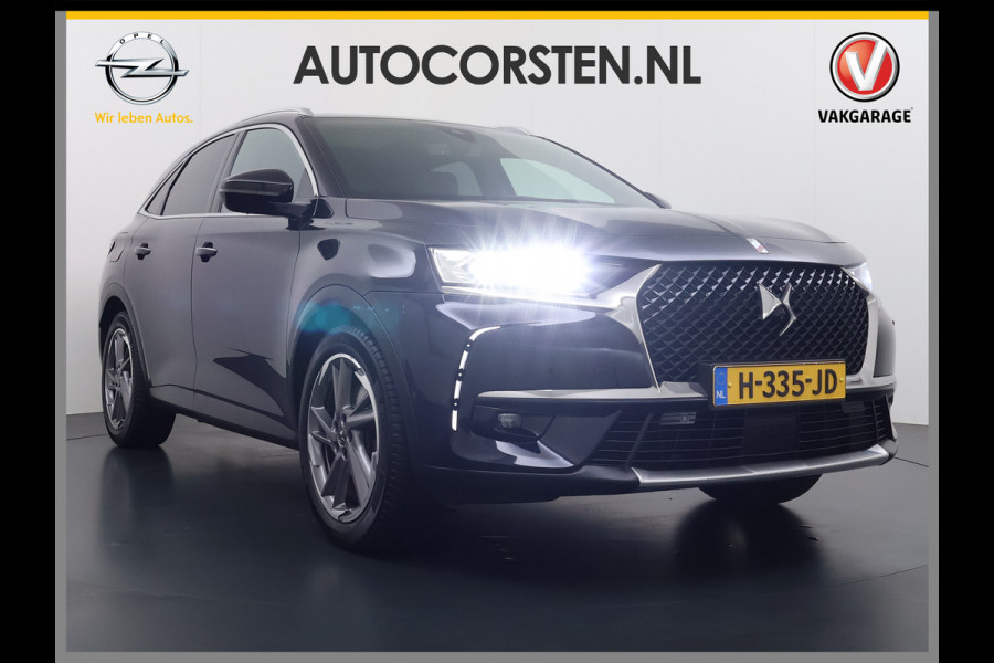 DS 7 Crossback Hybrid 300 4x4 Night Vision Lederen Massagestoelen PanoramaSchuifdak Adap.Cruise FOCAL Electra® Trekhaak Memory 360°Camera Apple Active Scan Suspension Elek.Stoelen+Verwarmd Elek.Achterklep Lane Assist Voorruitverwarming Led Lmv Dodehoek+Grootlicht Assist AWD 1e Eigenaar Origineel Nederlandse Auto Zeer compleet!