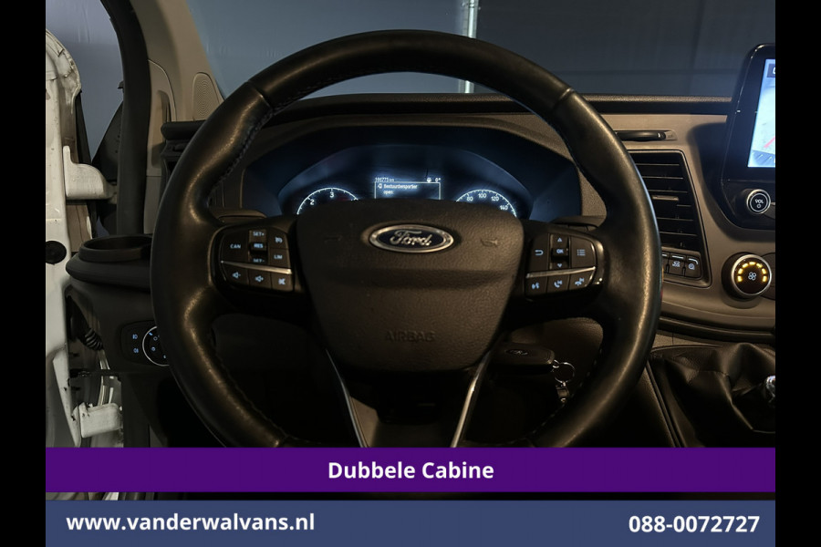 Ford Transit Custom 2.0 TDCI 130pk L2H1 Dubbele Cabine Euro6 Airco | 6-Zits | Camera | LED | Cruisecontrol | 2800kg Trekhaak Android Auto, Verwarmde voorruit, Stoelverwarming, Parkeersensoren, Dakdragers