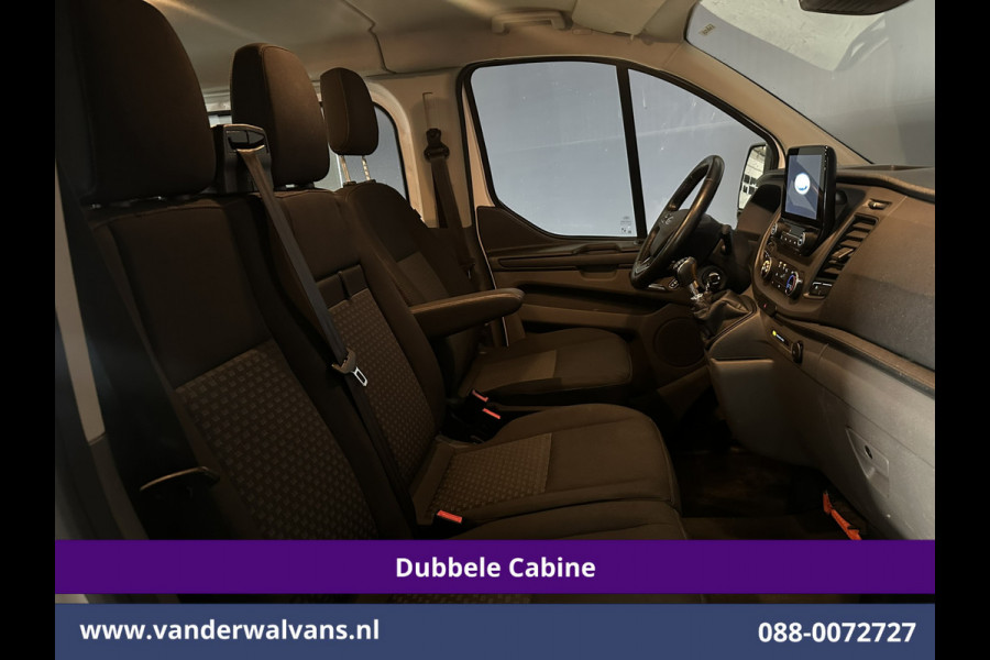 Ford Transit Custom 2.0 TDCI 130pk L2H1 Dubbele Cabine Euro6 Airco | 6-Zits | Camera | LED | Cruisecontrol | 2800kg Trekhaak Android Auto, Verwarmde voorruit, Stoelverwarming, Parkeersensoren, Dakdragers