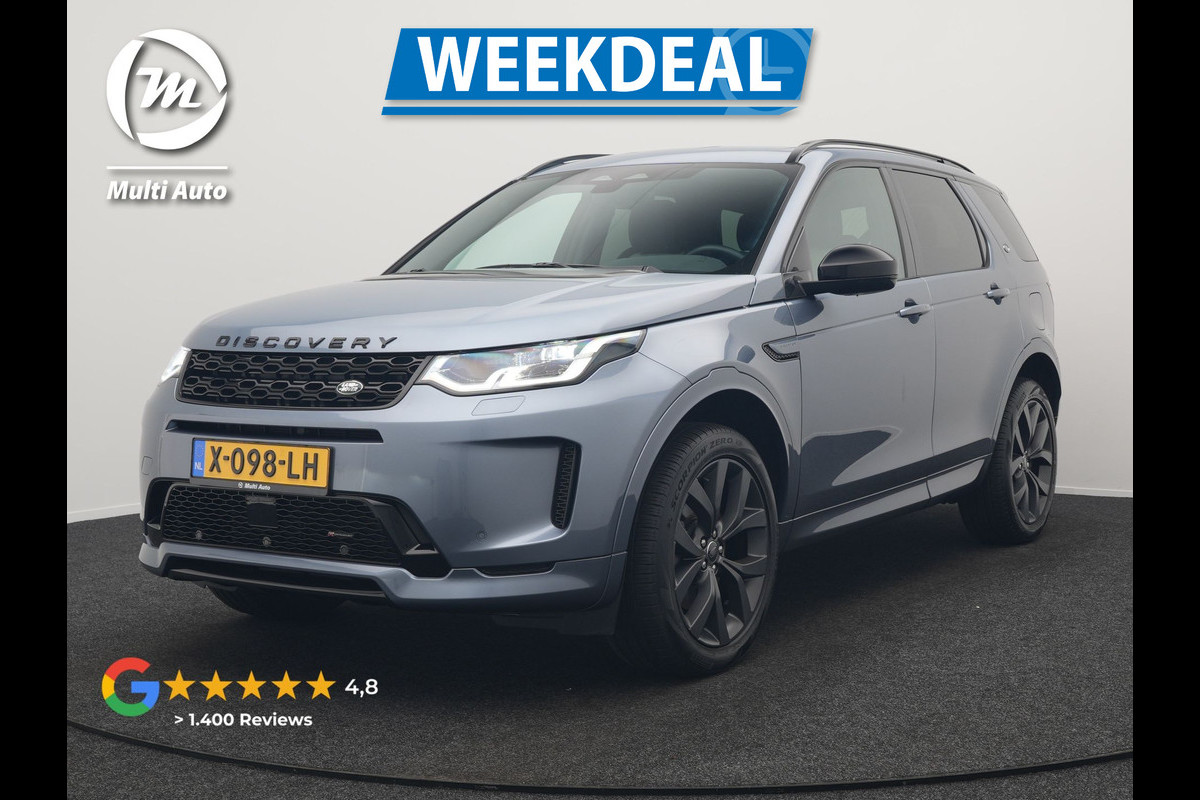 Land Rover Discovery Sport P300e R-Dynamic HSE Plug In Hybrid 300pk Dealer O.H. PHEV | Trekhaak Afn. |  Adaptive Cruise | Camera | Meridian Audio | Alcantara Sportstoelen Memory & Verwarmd | Stuur Verwarmd | Apple Carplay | Keyless | Blis | Navigatie | DAB |