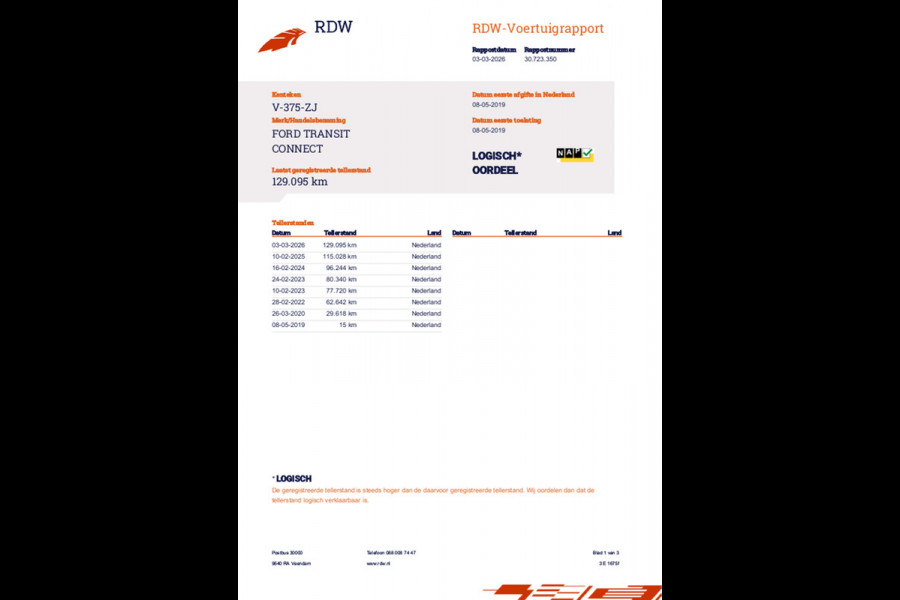 Ford Transit Connect 1.5 EcoBlue L1 Trend NAP TREKHAAK 1e eig, CRUISE AIRCO