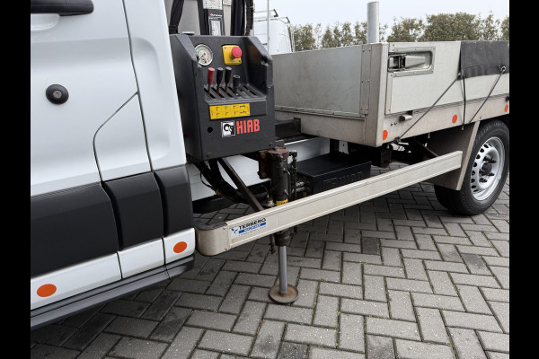 Ford Transit 2.0 TDCI EURO 6 / PICK UP / HIAB KRAAN T-CLX 013 / 2.7 TONS TREKHAAK / 34.988 KM! / 1e EIG. / 3-ZITS / AIRCO / ZEER NETJES