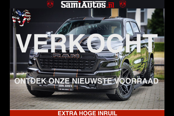 Dodge Ram 1500 Limited Night H.O 540HP 706Nm | Massage + Full Option | De Meest Luxe en Volle Pick-Up in zijn Klasse | Comfortabele Dubbele Cabine met Royale 5 Zitplaatsen | BPM vrij | Nu Leverbaar uit Voorraad | Voorraad Nr 2338 - 5404