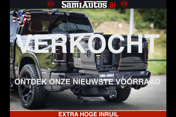 Dodge Ram 1500 Limited Night H.O 540HP 706Nm | Massage + Full Option | De Meest Luxe en Volle Pick-Up in zijn Klasse | Comfortabele Dubbele Cabine met Royale 5 Zitplaatsen | BPM vrij | Nu Leverbaar uit Voorraad | Voorraad Nr 2338 - 5404