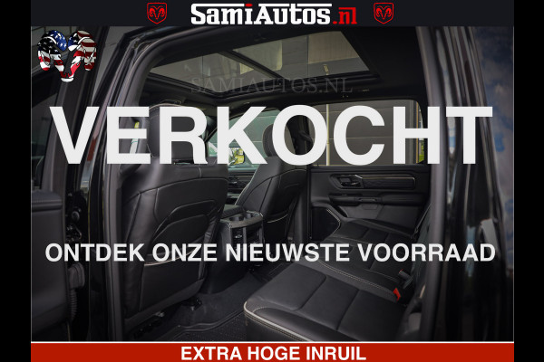 Dodge Ram 1500 Limited Night H.O 540HP 706Nm | Massage + Full Option | De Meest Luxe en Volle Pick-Up in zijn Klasse | Comfortabele Dubbele Cabine met Royale 5 Zitplaatsen | BPM vrij | Nu Leverbaar uit Voorraad | Voorraad Nr 2338 - 5404