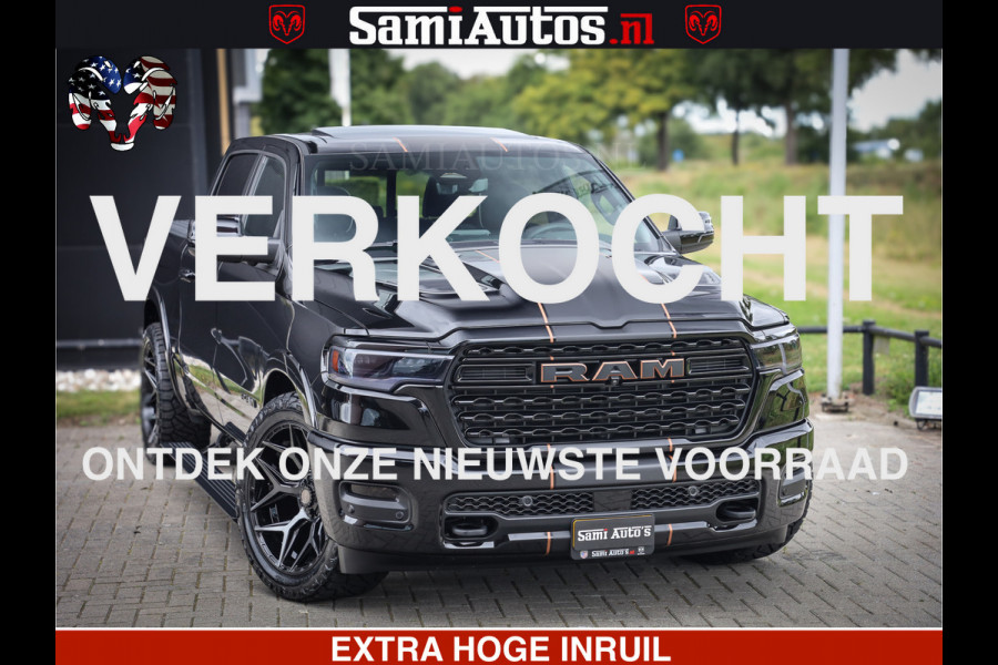 Dodge Ram 1500 Limited Night H.O 540HP 706Nm | Massage + Full Option | De Meest Luxe en Volle Pick-Up in zijn Klasse | Comfortabele Dubbele Cabine met Royale 5 Zitplaatsen | BPM vrij | Nu Leverbaar uit Voorraad | Voorraad Nr 2338 - 5404