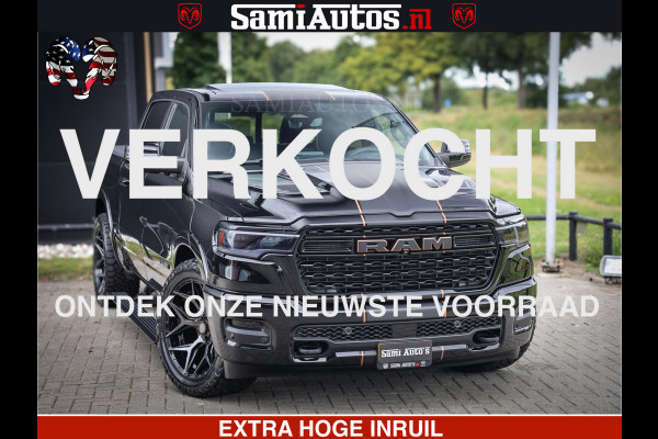 Dodge Ram 1500 Limited Night H.O 540HP 706Nm | Massage + Full Option | De Meest Luxe en Volle Pick-Up in zijn Klasse | Comfortabele Dubbele Cabine met Royale 5 Zitplaatsen | BPM vrij | Nu Leverbaar uit Voorraad | Voorraad Nr 2338 - 5404