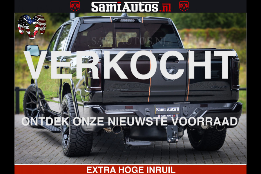 Dodge Ram 1500 Limited Night H.O 540HP 706Nm | Massage + Full Option | De Meest Luxe en Volle Pick-Up in zijn Klasse | Comfortabele Dubbele Cabine met Royale 5 Zitplaatsen | BPM vrij | Nu Leverbaar uit Voorraad | Voorraad Nr 2338 - 5404