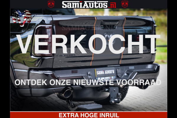 Dodge Ram 1500 Limited Night H.O 540HP 706Nm | Massage + Full Option | De Meest Luxe en Volle Pick-Up in zijn Klasse | Comfortabele Dubbele Cabine met Royale 5 Zitplaatsen | BPM vrij | Nu Leverbaar uit Voorraad | Voorraad Nr 2338 - 5404