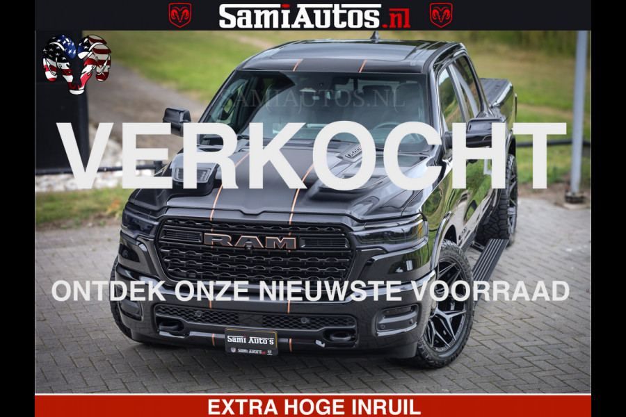 Dodge Ram 1500 Limited Night H.O 540HP 706Nm | Massage + Full Option | De Meest Luxe en Volle Pick-Up in zijn Klasse | Comfortabele Dubbele Cabine met Royale 5 Zitplaatsen | BPM vrij | Nu Leverbaar uit Voorraad | Voorraad Nr 2338 - 5404