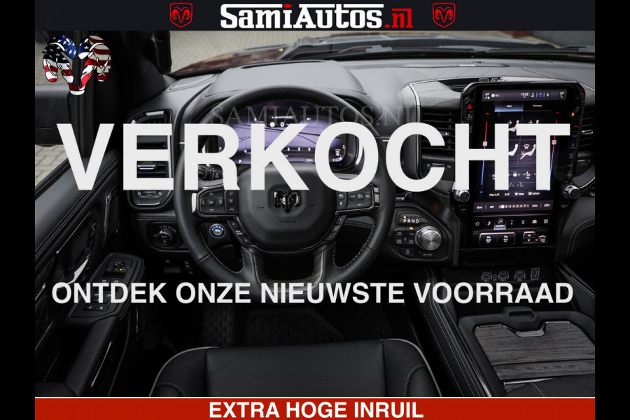 Dodge Ram 1500 Limited Night H.O 540HP 706Nm | Massage + Full Option | De Meest Luxe en Volle Pick-Up in zijn Klasse | Comfortabele Dubbele Cabine met Royale 5 Zitplaatsen | BPM vrij | Nu Leverbaar uit Voorraad | Voorraad Nr 2338 - 5404