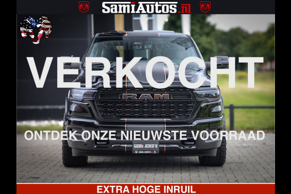 Dodge Ram 1500 Limited Night H.O 540HP 706Nm | Massage + Full Option | De Meest Luxe en Volle Pick-Up in zijn Klasse | Comfortabele Dubbele Cabine met Royale 5 Zitplaatsen | BPM vrij | Nu Leverbaar uit Voorraad | Voorraad Nr 2338 - 5404