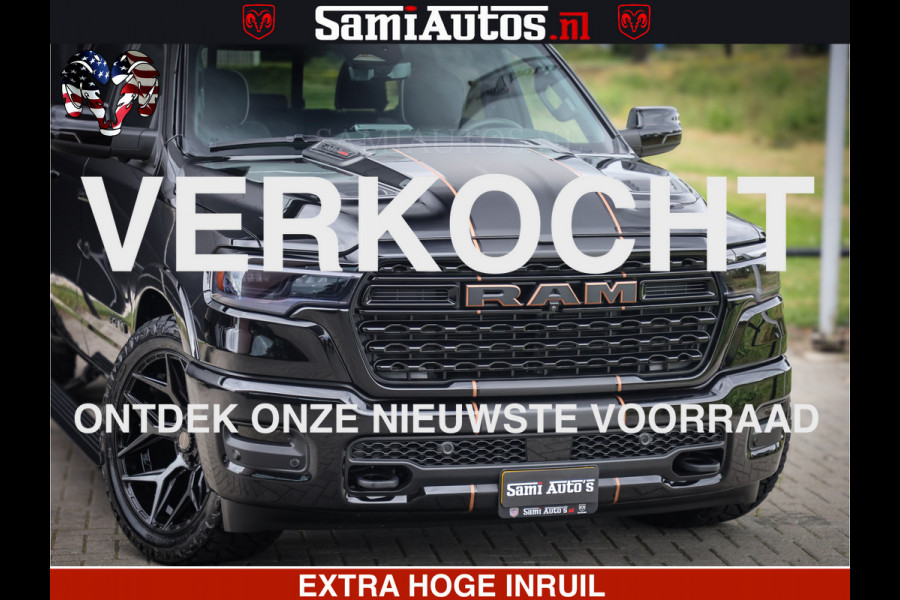 Dodge Ram 1500 Limited Night H.O 540HP 706Nm | Massage + Full Option | De Meest Luxe en Volle Pick-Up in zijn Klasse | Comfortabele Dubbele Cabine met Royale 5 Zitplaatsen | BPM vrij | Nu Leverbaar uit Voorraad | Voorraad Nr 2338 - 5404
