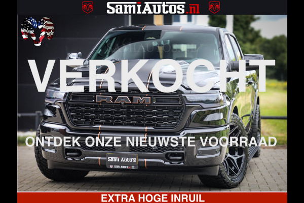 Dodge Ram 1500 Limited Night H.O 540HP 706Nm | Massage + Full Option | De Meest Luxe en Volle Pick-Up in zijn Klasse | Comfortabele Dubbele Cabine met Royale 5 Zitplaatsen | BPM vrij | Nu Leverbaar uit Voorraad | Voorraad Nr 2338 - 5404