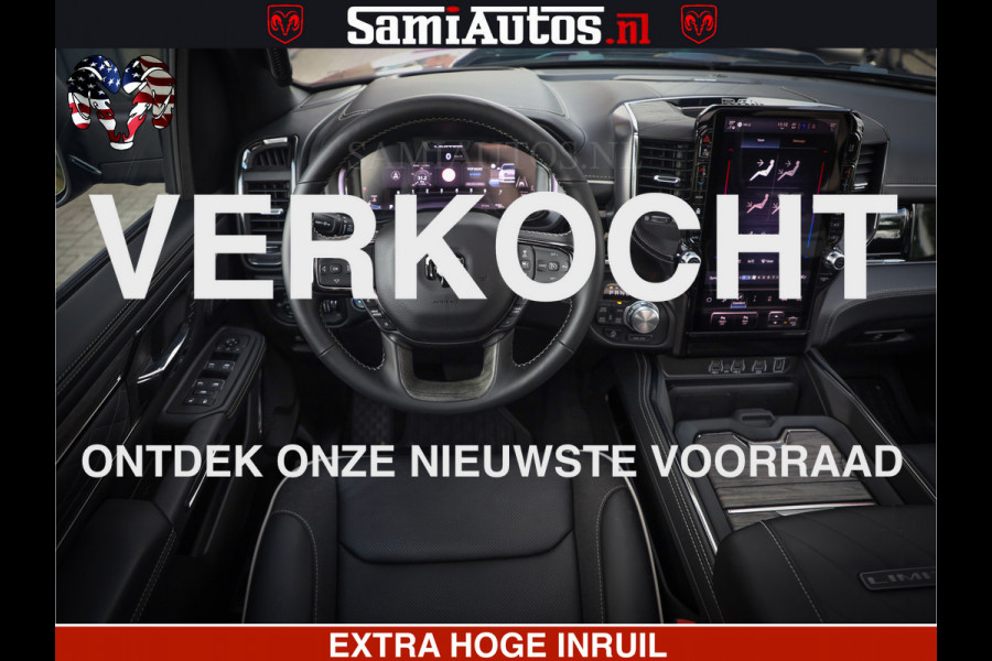 Dodge Ram 1500 Limited Night H.O 540HP 706Nm | Massage + Full Option | De Meest Luxe en Volle Pick-Up in zijn Klasse | Comfortabele Dubbele Cabine met Royale 5 Zitplaatsen | BPM vrij | Nu Leverbaar uit Voorraad | Voorraad Nr 2338 - 5404
