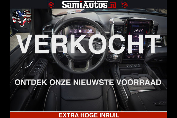 Dodge Ram 1500 Limited Night H.O 540HP 706Nm | Massage + Full Option | De Meest Luxe en Volle Pick-Up in zijn Klasse | Comfortabele Dubbele Cabine met Royale 5 Zitplaatsen | BPM vrij | Nu Leverbaar uit Voorraad | Voorraad Nr 2338 - 5404
