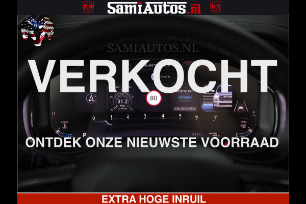 Dodge Ram 1500 Limited Night H.O 540HP 706Nm | Massage + Full Option | De Meest Luxe en Volle Pick-Up in zijn Klasse | Comfortabele Dubbele Cabine met Royale 5 Zitplaatsen | BPM vrij | Nu Leverbaar uit Voorraad | Voorraad Nr 2338 - 5404