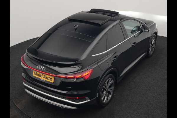 Audi Q4 Sportback e-tron 50 Quattro S Line 77 kWh 300pk Dealer O.H. | Trekhaak Af Fabriek | Panodak | Adaptive Cruise | Head Up | Camera | Matrix LED | Lederen Sportstoelen Verwarmd | Sfeerverlichting | Apple Carplay | Keyless | Blis | 20"L.M | Navigatie |