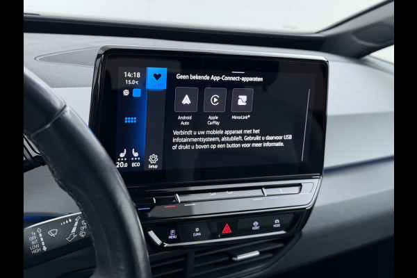 Volkswagen ID.3 First Plus 62kWh Navi-Pro Adap.Cruise Camera Matrix led 19" Ecc Apple Carplay Android Auto SOH 86% Stoel+Stuurverwarming Lmv Privacy Glas Keyless Rijstrooksensor 1e Eigenaar Origineel Nederlandse Auto