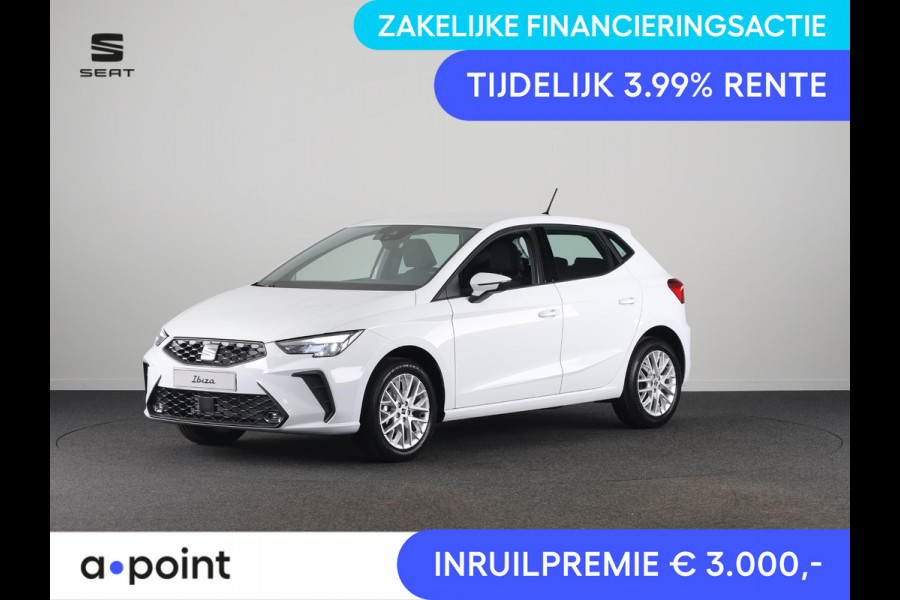 Seat Ibiza 1.0 EcoTSI 95 pk Style | Glacial White Metallic | Apple Carplay | Park Assist | Cruise Control